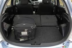 loaded trunk with rear seats folded down