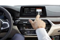 Système de contrôle de l'info divertissement de la Série 5 2017 de BMW