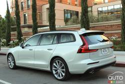 3/4 rear view of the V60