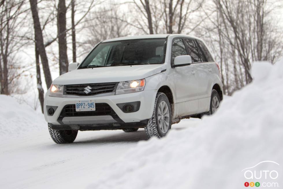 Action view in the snow