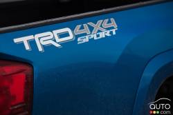 Écusson de la version du Toyota Tacoma V6 TRD 2016