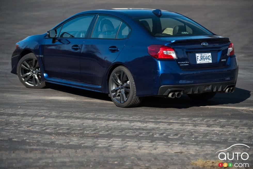 2016 Subaru WRX Sport-tech rear 3/4 view