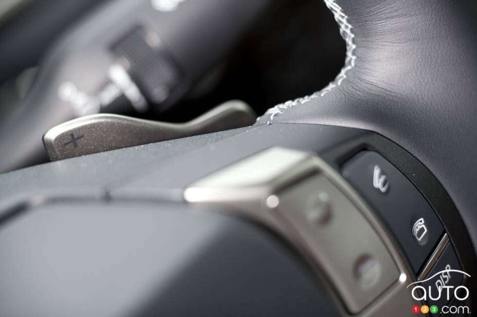 Palette de changement de vitesses sur le volant