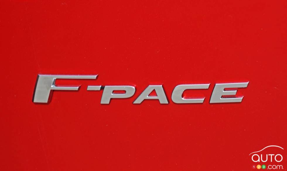 2017 Jaguar F Pace R Sport model badge