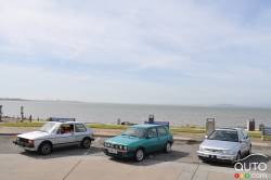 left to right; Volkswagen MK1 1984 GTI, MK2 1991 GTI, MK3 1997 GTI VR6