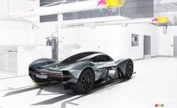 Vue 3/4 arrière de l'Aston Martin AM-RB 001