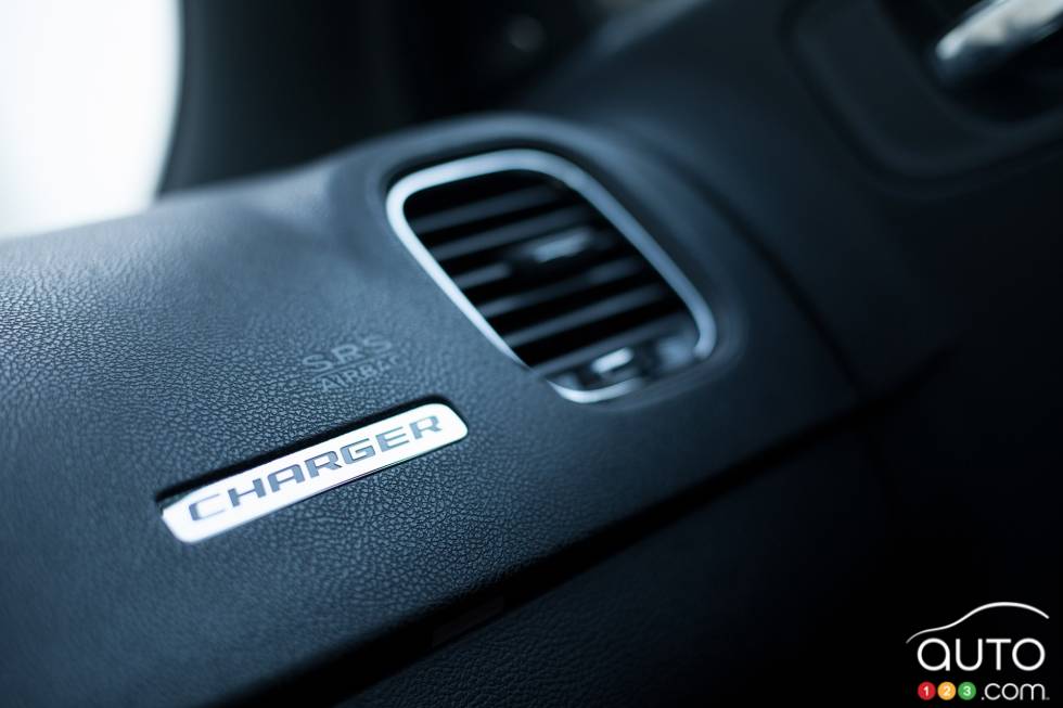 Charger logo on the dashboard