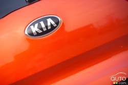 Kia badge on the rear hatch