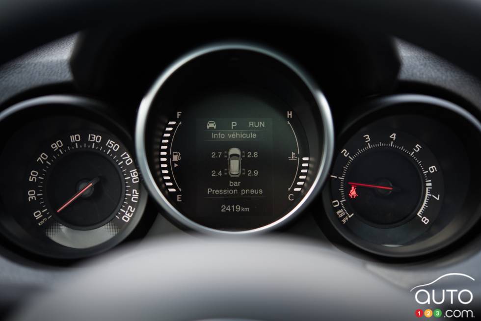 Instrumentation de la Fiat 500x 2016