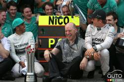 Lewis Hamilton, Mercedes GP.
Jock Clear, Mercedes GP engineer. 
Nico Rosberg, Mercedes GP. 