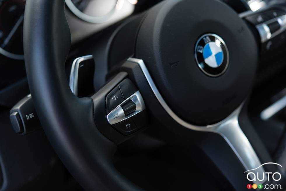 Steering wheel mounted cruise controls