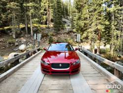 Vue de face de la Jaguar XE 2017
