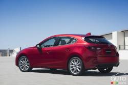 2017 Mazda3 rear 3/4 view