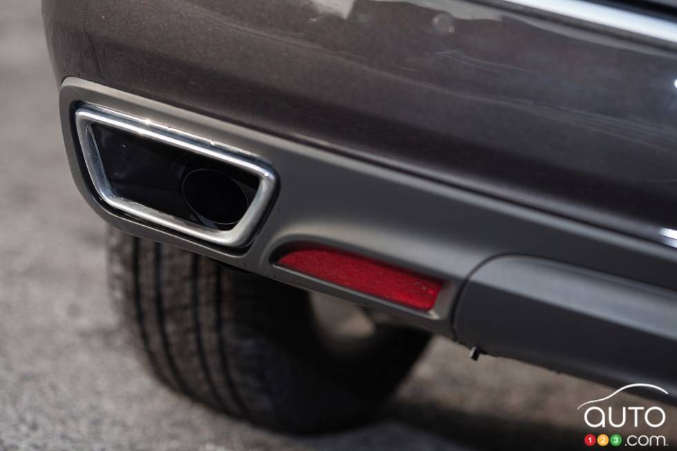 Détails de l'embout d'échappement