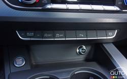 Boutton de contrôle des modes de conduite de l'Audi A4 TFSI Quattro 2017
