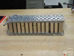 Here is an example of a section of the Tesla batteries.