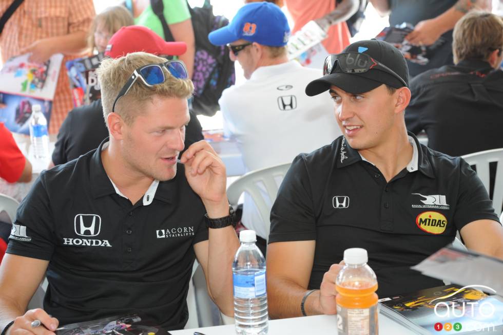 James Jakes, Rahal Letterman Lanigan Racing and Graham Rahal, Rahal Letterman Lanigan Racing at autograph session