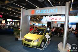 Kiosque de Suzuki au salon d'auto de Montréal 2013.