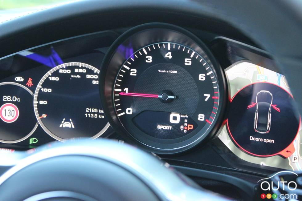Instrumentation de la Porsche Panamera 4S 2017