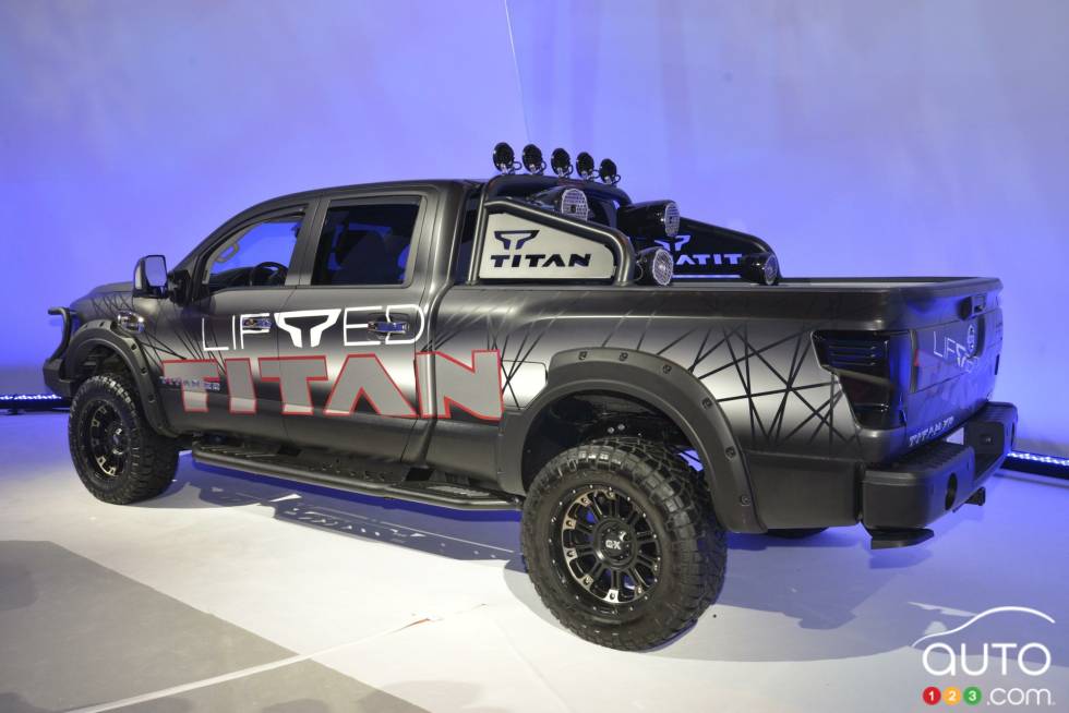 Nissan Titan XD with factory-autorized suspension lift kit