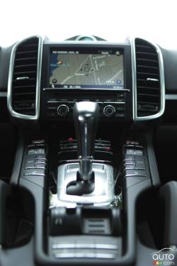 Navigation system display and shifter