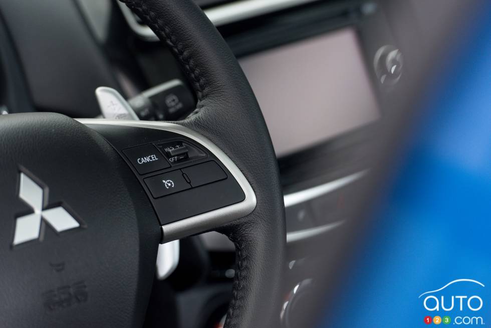 Steering wheel mounted cruise controls