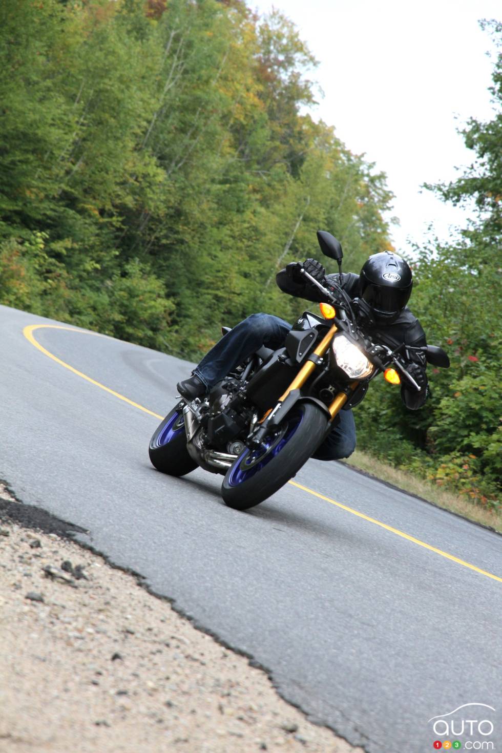 front 3/4 action view