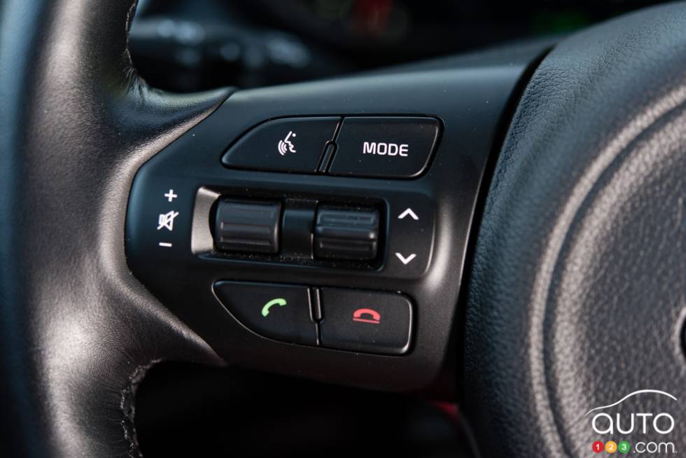 Steering wheel mounted audio controls