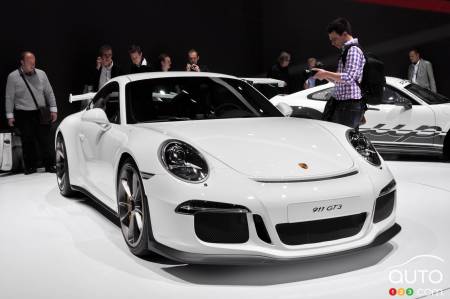 Photos de la Porsche 911 GT3 2014 au Salon de l'auto de Genève