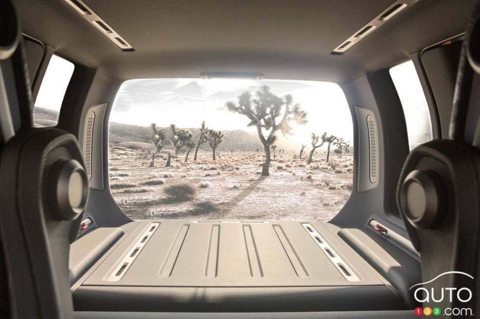 Coffre arrière ouvert