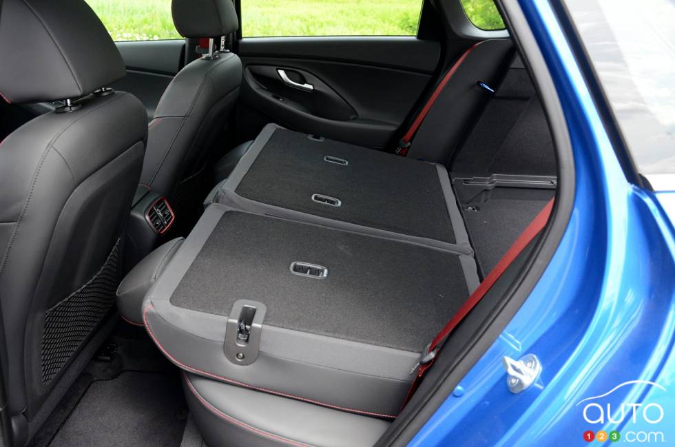 Folding rear seats