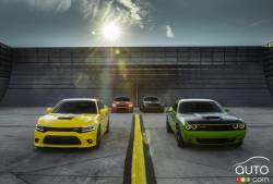 2017 Dodge Challenger T/A and 2017 Dodge Charger Daytona front view