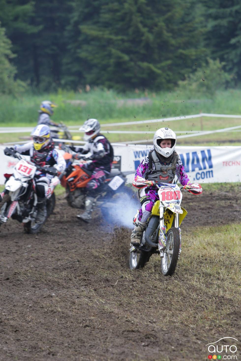 On and off the track action images of Jennyfer Sabourin.
