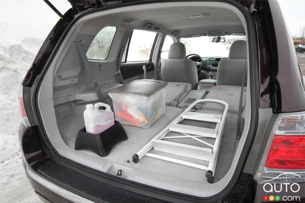 Cargo space with the rear bench seats folded down