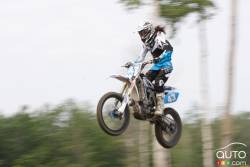 Émilie during a motocross championship round from the summer of 2013 at X-Town in Mirabel, QC