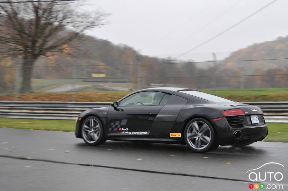 rear 3/4 action view