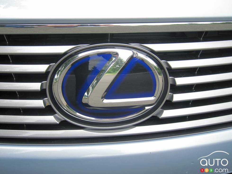 Logo Lexus hybride bleu