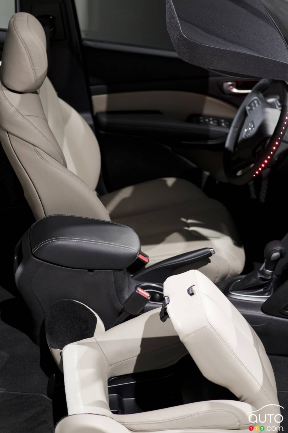 Storage on the back of the front seats