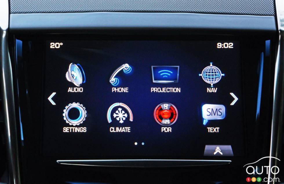 2016 Cadillac ATS V Coupe infotainement controls