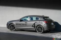 Side view of the Mazda3 with the SKYACTIV-X engine