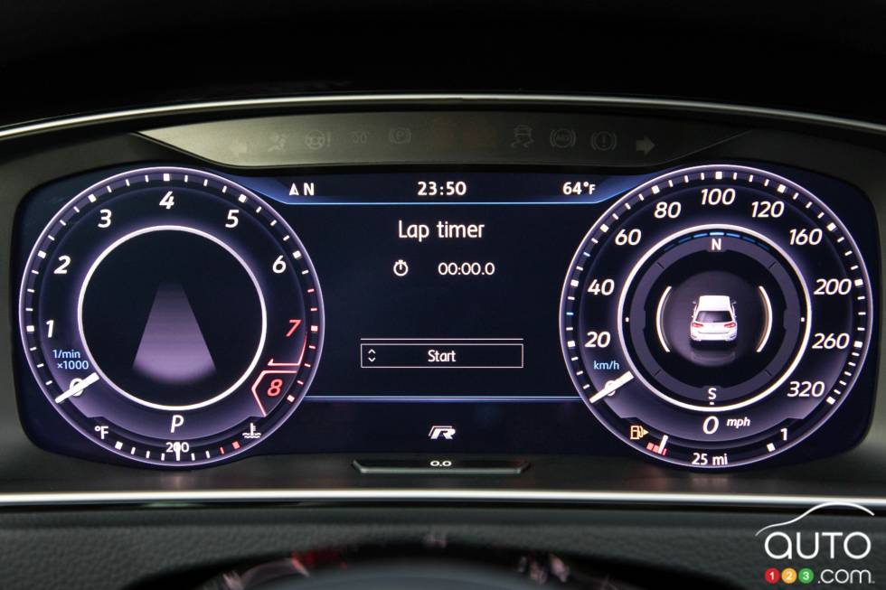 2018 Golf R speedometer