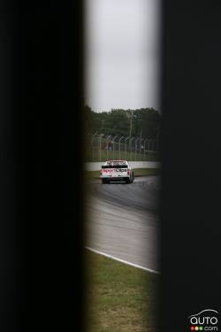 Max Papis, Chevrolet Sport Clips Joe Denette in action during practice on saturday